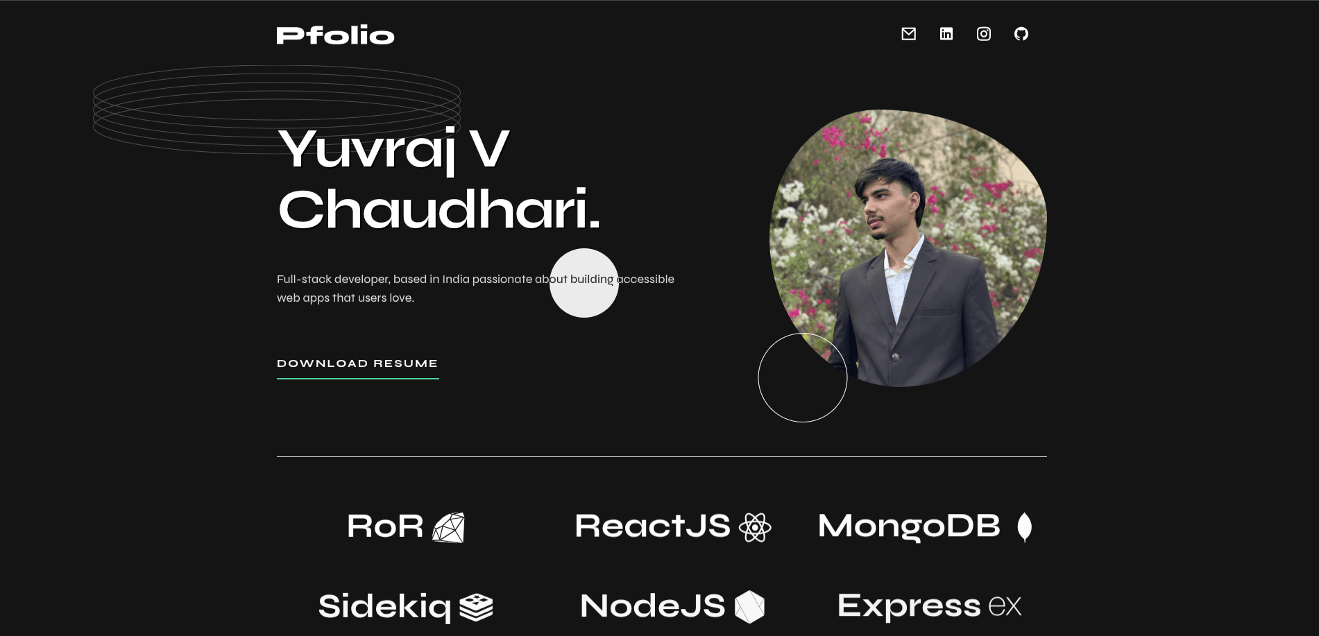 Personal Portfolio preview